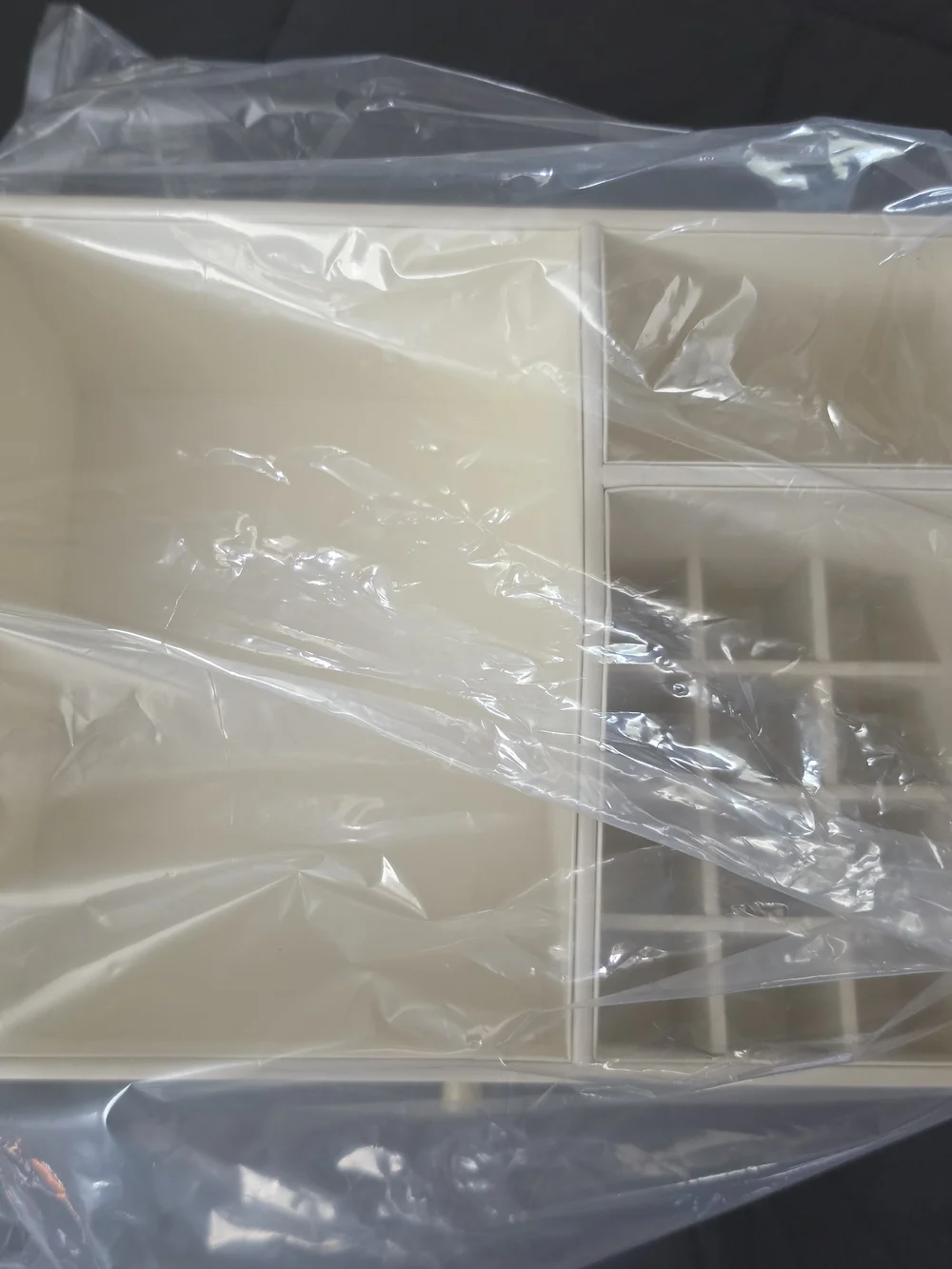Cream Makeup Organizer with Drawer - Brand: